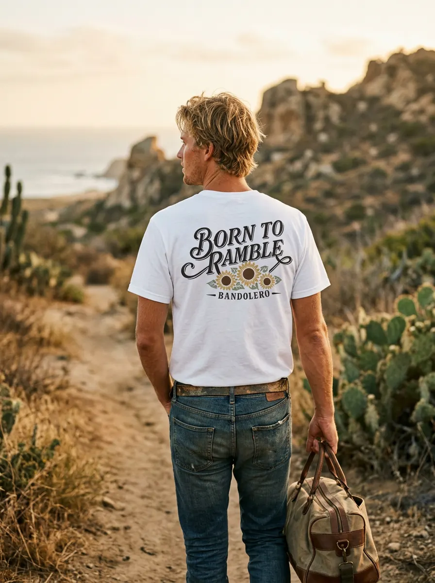 Born To Ramble Tee — back view