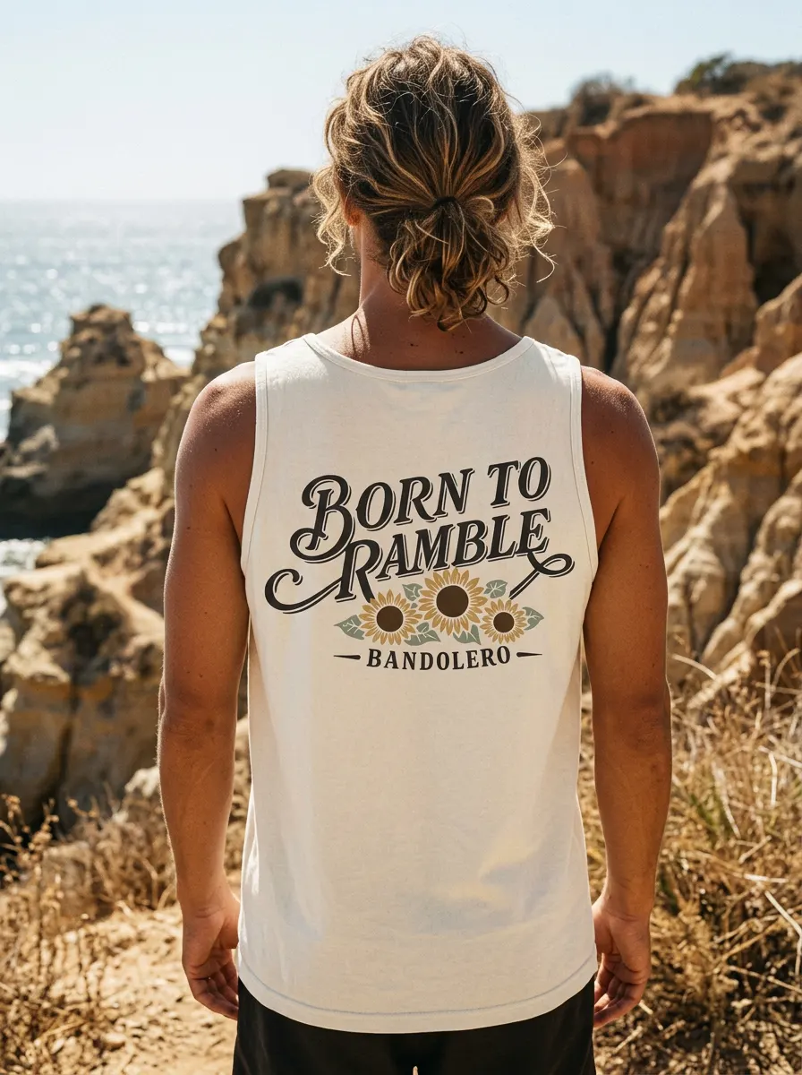 Born To Ramble Tank — back view