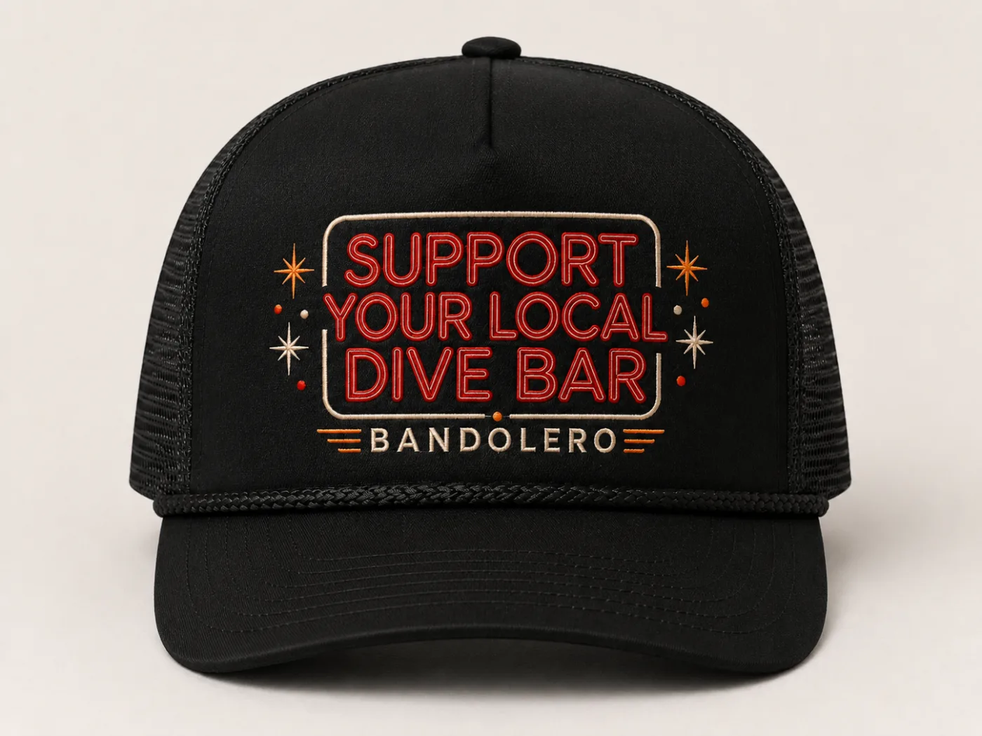 Support Your Local Dive Bar Trucker — back view
