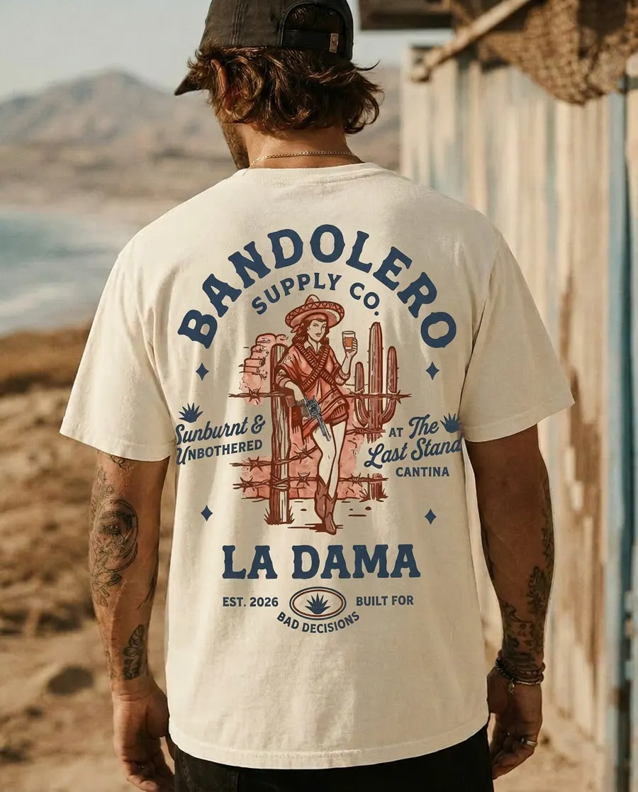 La Dama Tee — back view