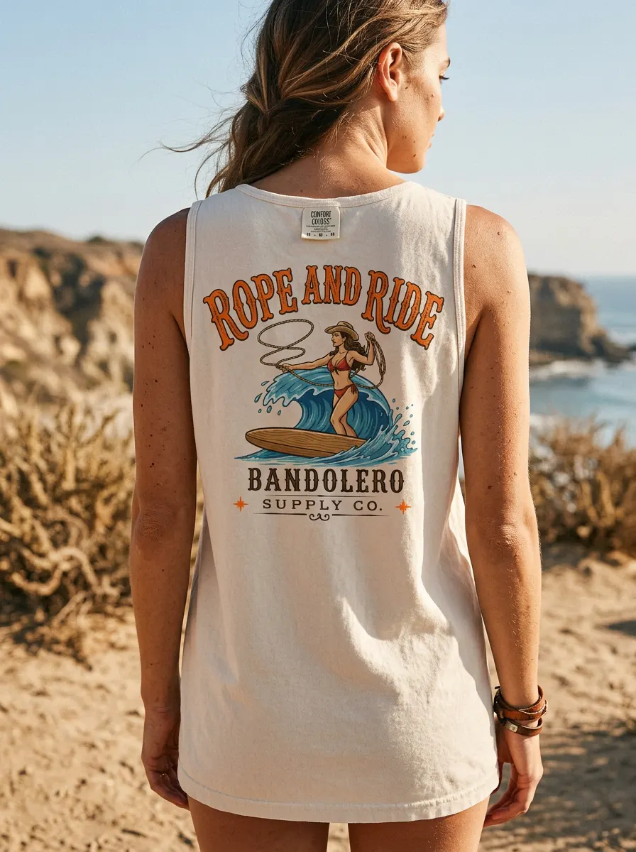 Rope & Ride Tank — back view