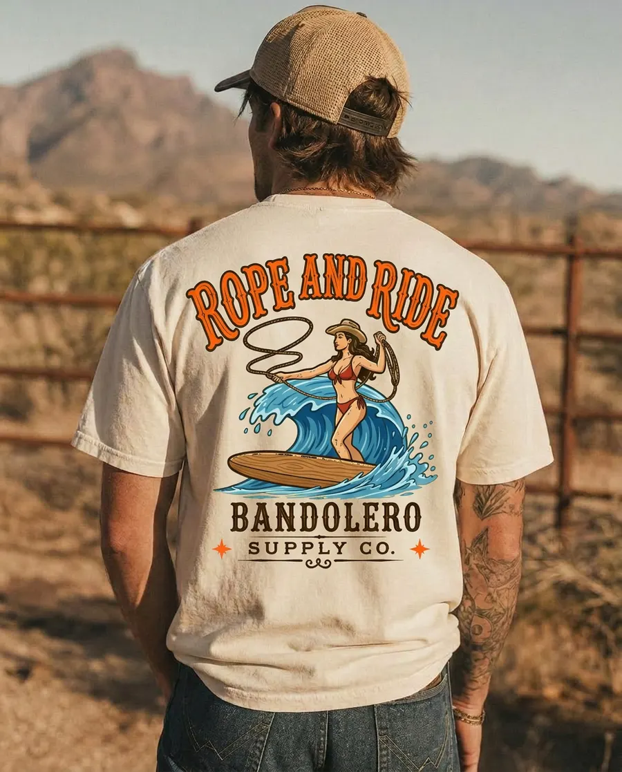 Rope & Ride Tee — back view