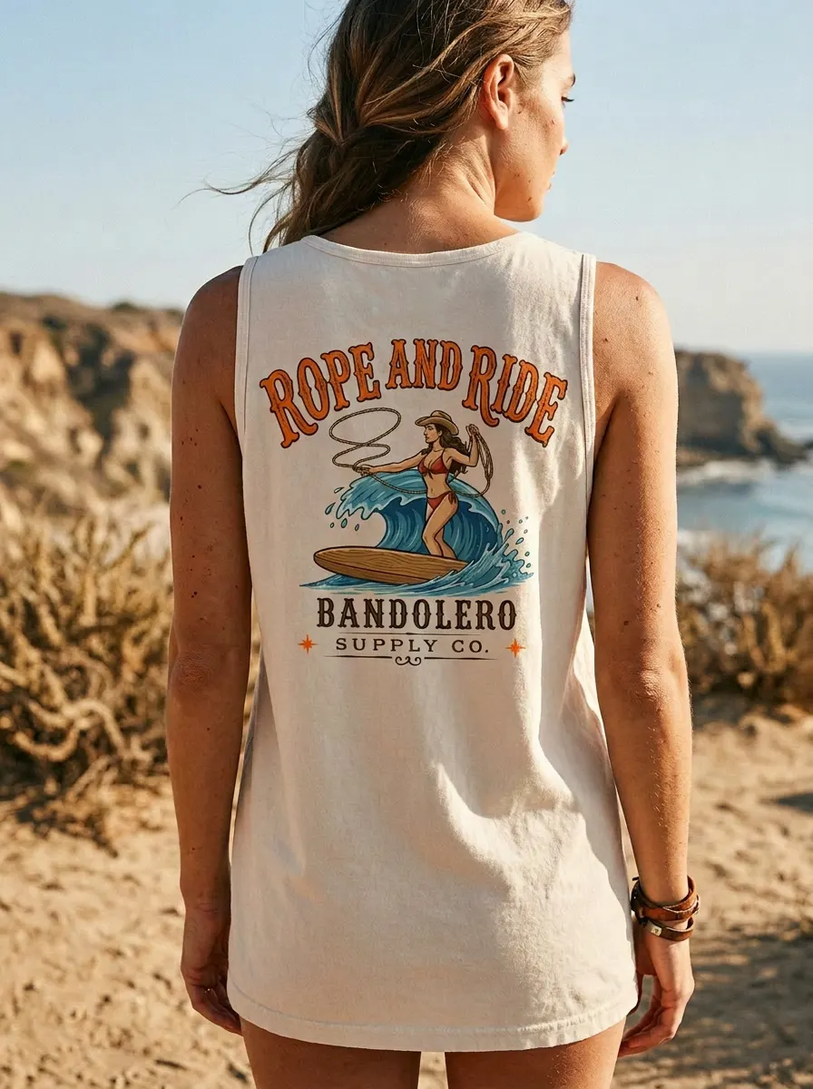 Rope & Ride Tank — back view