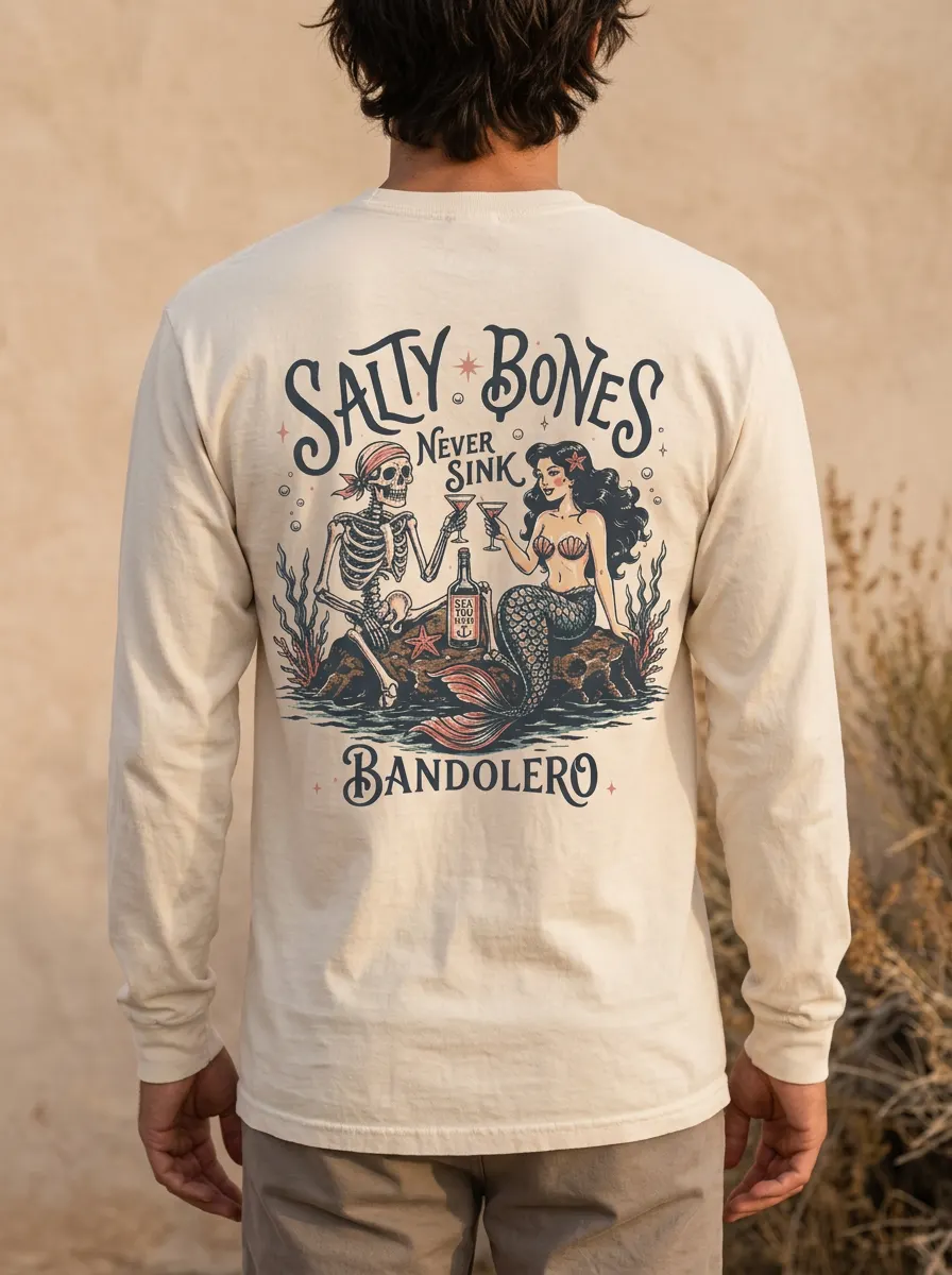 Salty Bones Long Sleeve — back view