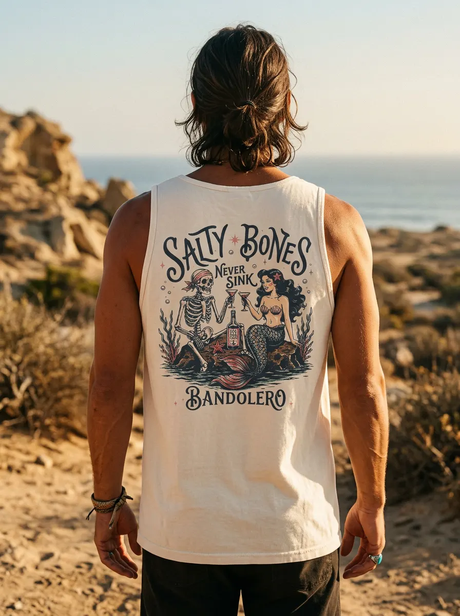Salty Bones Tank — back view