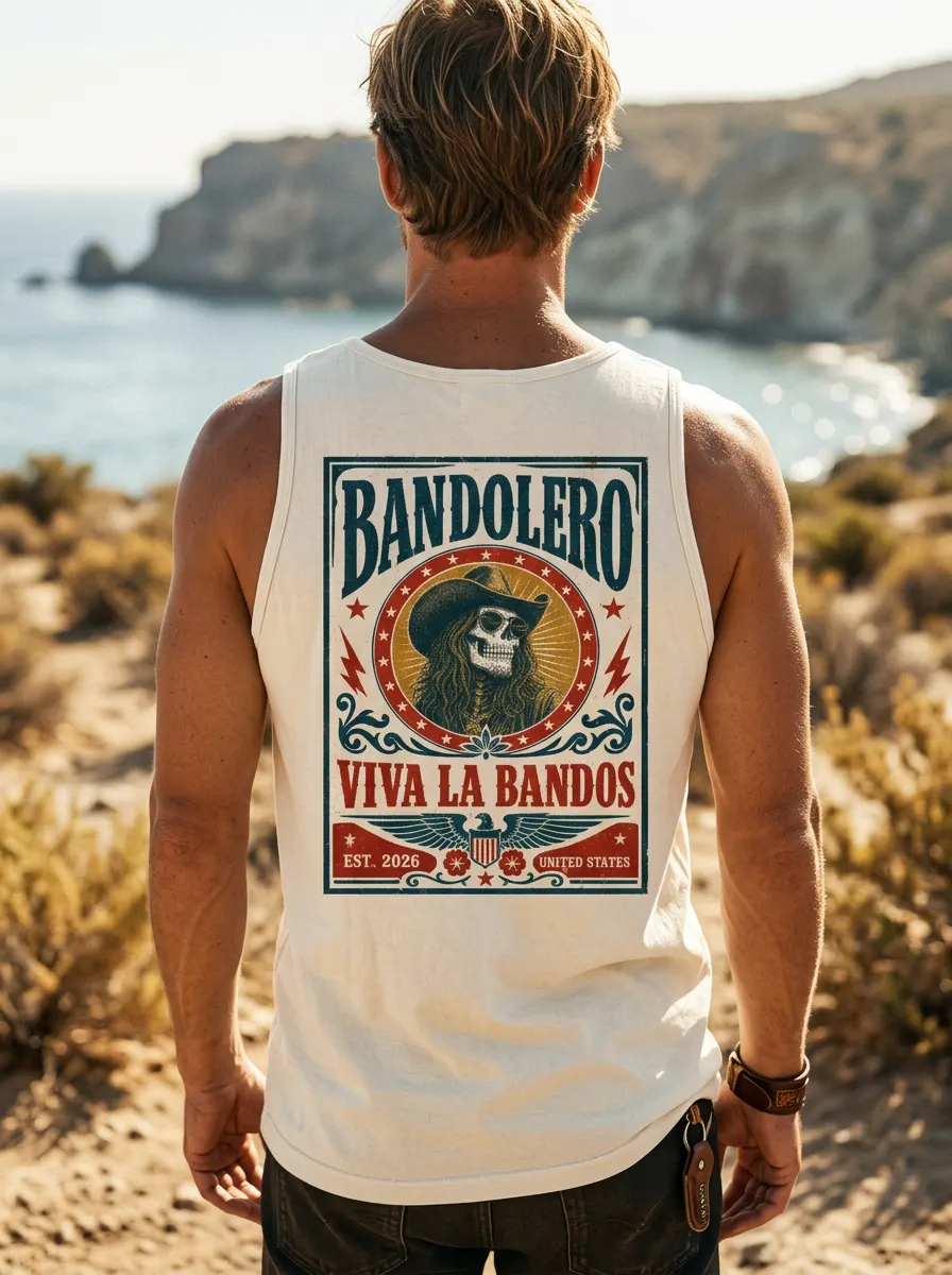Viva La Bandos Tank — back view
